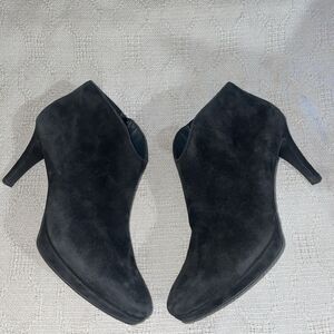 Paul Green Women’s Heeled Booties Size 7 UK U.S. 9 M Black Leather Going Out
